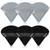 Picture of Pimoys 6 Pieces Triangle Powder Puff Face Makeup Sponge Soft Velour Puffs for Loose Powder Body Powder Cosmetic Foundation Sponge Beauty Setting Powder Puff Wet Dry Makeup Tool, Black and Gray