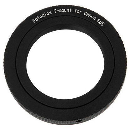 Picture of Fotodiox Lens Mount Adapter - T-Mount (T/T-2) Screw Mount SLR Lens to Canon EOS (EF, EF-S) Mount SLR Camera Body