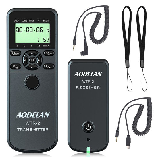 Picture of AODELAN Camera Remote Control - Wireless Shutter Release with Cords, Timer Controller for Sony a7riii a7rii a9 a200 a560 a700 a850 a900 a77 a99 A7 A7 II A7R, Replace RM-L1AM and RM-SPR1