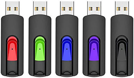 Picture of RAOYI 5 Pack 64GB USB Flash Drive, USB 2.0 Memory Stick Thumb Drives Jump Drive Pen Drive for PC Laptop Computer - 64G Multipack