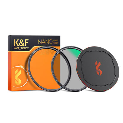 Picture of K&F Concept Magnetic 58mm Circular Polarizers Filter (Magnetic Polarizing Filter + Magnetic Basic Ring + Lens Cap) with 28 Multi-Layer Coatings CPL Filter for Camera Lens (Nano-X Series)