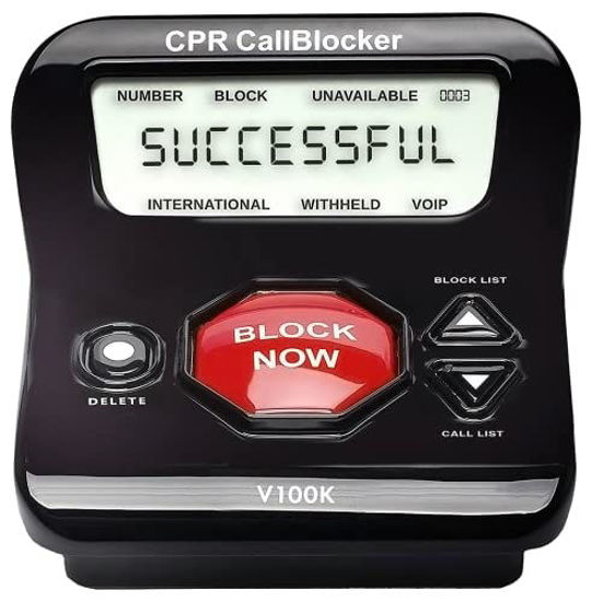 Picture of CPR V100K Spam Call Blocker for Landline Phones - Stop All Unwanted Calls at a Touch of a Button - Scam Call Blocker for Home Phones