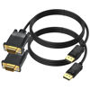 Picture of DisplayPort to VGA Cable 6 Ft, 2-Pack Display Port DP to VGA Adapter Cord Male to Male HD Video 1080P for Computer, Monitor, TV, Projector