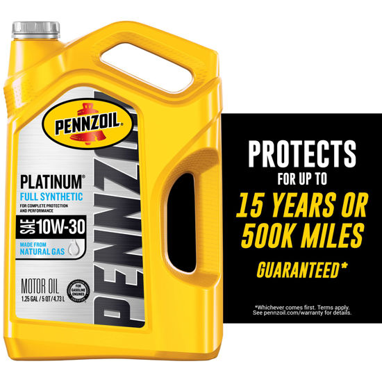 Picture of Pennzoil Platinum Full Synthetic 10W-30 Motor Oil (5-Quart, Single)