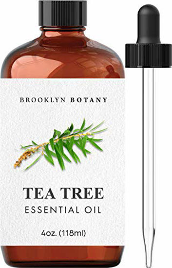 Picture of Brooklyn Botany Tea Tree Essential Oil - 100% Pure and Natural - Therapeutic Grade Essential Oil with Dropper - Tea Tree Oil for Aromatherapy and Diffuser - 4 Fl. OZ