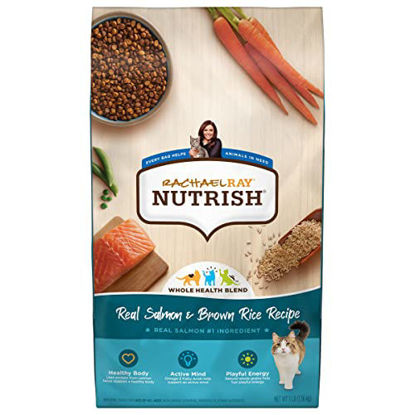 Picture of Rachael Ray Nutrish Premium Natural Dry Cat Food, Real Salmon & Brown Rice Recipe, 3 Pounds (Packaging May Vary)