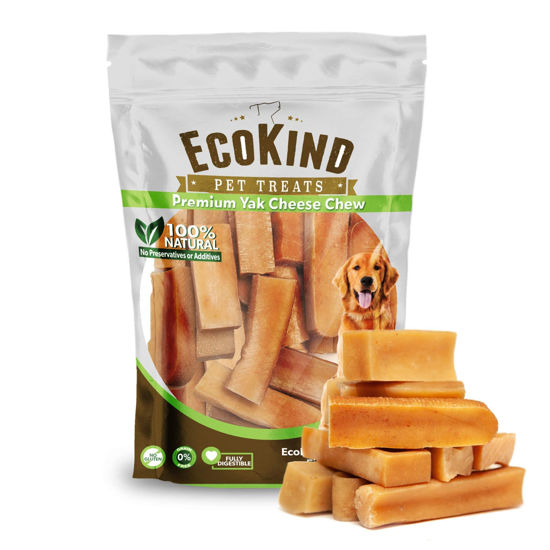 Picture of EcoKind Yak Cheese Dog Chews for Small Dogs | 11 oz. Bag | Healthy Dog Treats, Odorless, Long Lasting Dog Bones for Puppies, Indoors & Outdoor Use, Rawhide Free, Made in The Himalayans