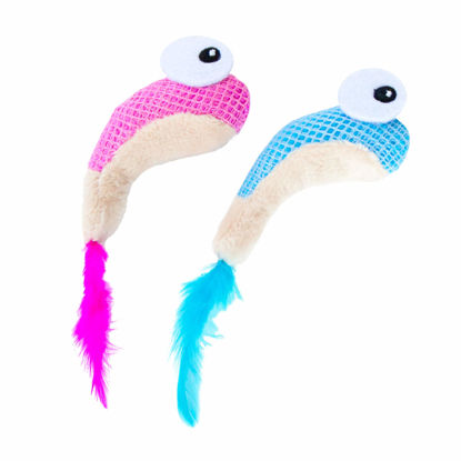 Picture of Petstages Dental Shrimpies Catnip Cat Chew Toy - 2 Pack