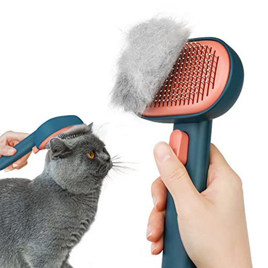 Picture of Aumuca Cat Brush for Shedding, Brushes Indoor Cats, Long or Short Haired Grooming Comb Kitten Rabbit Massage Removes Loose Fur