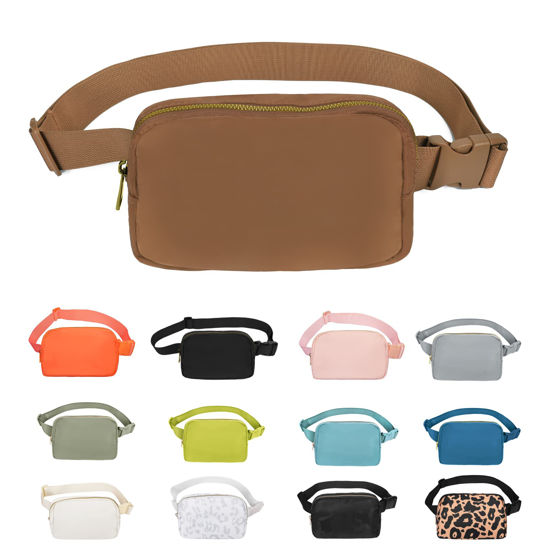 Picture of VOROLO Waist Pack for Running Fanny Pack for Women and Men Crossbody Belt Bag Bum Bag with Adjustable Strap for Sports Brown