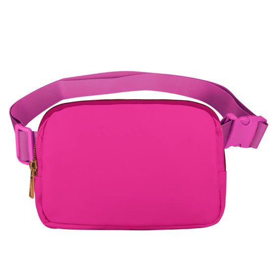 Picture of VOROLO Waist Pack for Running Fanny Pack for Women and Men Crossbody Belt Bag Bum Bag with Adjustable Strap for Sports Magenta