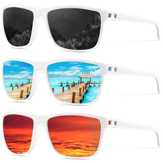 KALIYADI Polarized Sunglasses Men, Lightweight Mens Sunglasses Polarized UV Protection Driving Fishing Golf