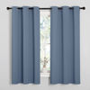 Picture of NICETOWN Home Fashion Thermal Insulated Solid Grommet Blackout Window Treatment Curtain Panels for Loft, Cafe (Stone Blue, 1 Pair, 42 inches Wide by 63 inches Long)