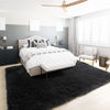 Picture of Black Area Rug for Bedroom,4'X6',Fluffy Shaggy Throw Rug for Living Room,Furry Fuzzy Plush Carpet for Kids Room, Nursery, ,Black Carpet,Rectangle,Cute Room Decor for Baby