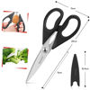 Picture of Kitchen Shears, iBayam Kitchen Scissors Heavy Duty Meat Scissors Poultry Shears, Dishwasher Safe Food Cooking Scissors All Purpose Stainless Steel Utility Scissors, 2-Pack (Black, Grey)