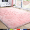 Picture of Pink Soft Rug for Girls Bedroom, Fluffy Area Rug 6x9 for Kids Room, Kawaii Room Decor, Furry Carpet for Play Room, Cute Rug for Nursery Room, Fuzzy Shag Rug for Dorm,Pink Carpet, Plush Rug for Baby