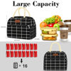 Picture of Coobiiya Lunch Bag Women,Insulated Lunch Box Tote Bag for Women Adult Men,Reusable Small Leakproof Cooler Cute Lunch Box Bags for Work Office Picnic Beach or Travel (Black Plaid)