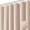 Picture of Dynamene Extra Long Shower Curtain - 84 Inch Long Waffle Weave Heavy Duty Fabric Bathroom Shower Curtain, Neutral Weighted Hotel Thick Bath Curtain Set with 12 Plastic Hooks,72x84, Blush Pink