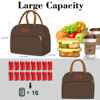 Picture of Lunch Bag for Women Men Insulated Lunch Box for Adult Reusable Lunch Tote Bag for Work, Picnic or Travel(Brown)