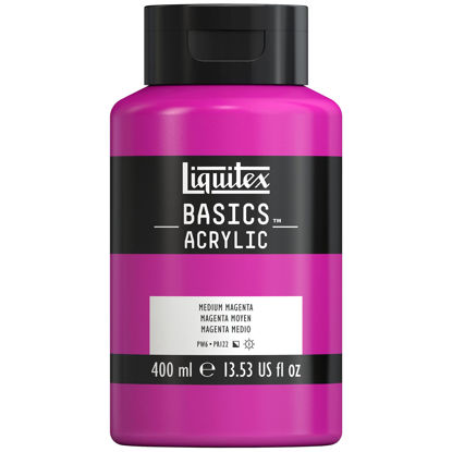 Picture of Liquitex BASICS Acrylic Paint, 400ml (13.5-oz) Bottle, Medium Magenta