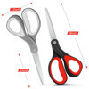 Picture of Scissors, Niutop 8" All Purpose Scissors Heavy Duty Ergonomic Comfort Grip Sewing Shears Sharp Scissors for Office Home Household Sewing High/Middle School Students Teacher Art Craft DIY Supplies