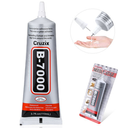 Picture of B7000 Jewelry Bead Glue for Jewelry Making, Clear 3.7 fl oz B7000+Plus Multipurpose Super Adhesive Glue for Rhinestone Crafts Fabric Metal Stone Nail Art Wood Glass (110 ml/ 3.7oz)