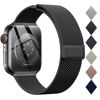 Picture of EPULY Compatible with Apple Watch Band 42mm 44mm 45mm 38mm 40mm 41mm,Stainless Steel Mesh Loop Magnetic Clasp Bands for iWatch Series 8 SE 7 6 5 4 3 2 1 Women Men-41mm/40mm/38mm Black