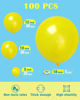 Picture of Styirl Yellow Party Latex Balloons - 100 Pcs 5/10/12/18 inch Birthday Party Balloons for Halloween/Christmas/Graduation Decorations, Yellow Globos Ballons Decorations for Mickey Theme Party