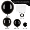 Picture of RUBFAC 129pcs Black Balloons Latex Balloons Different Sizes 18 12 10 5 Inch Party Balloon Kit for Birthday Party Graduation Baby Shower Wedding Holiday Balloon Decoration