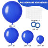 Picture of RUBFAC 129pcs Royal Blue Balloons Different Sizes 18 12 10 5 Inch for Garland Arch, Blue Balloons for Birthday Party Graduation Baby Shower Baseball Nautical Party Decoration