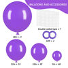 Picture of RUBFAC 129pcs Purple Balloons Different Sizes 18 12 10 5 Inch for Garland Arch Premium Purple Latex Balloons for Masquerade Party Decorations Birthday Anniversary Baby Shower Party Supplies