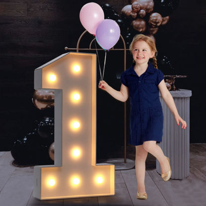 Buy Mosaic Numbers for Balloons 4ft Marquee Numbers Pre-cut Light up 4 Feet  Tall Balloon Number Frame, 6 Mosaic Cardboard Numbers for Birthday Online  in India 