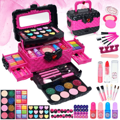 Picture of Kids Makeup Kit Toys for Girls - Child Real Makeup Toys for Girls, Washable Make Up for Little Girls, Non ToxicToddlers Pretend Cosmetic Kits,Age3-12 Year Old Children Gift