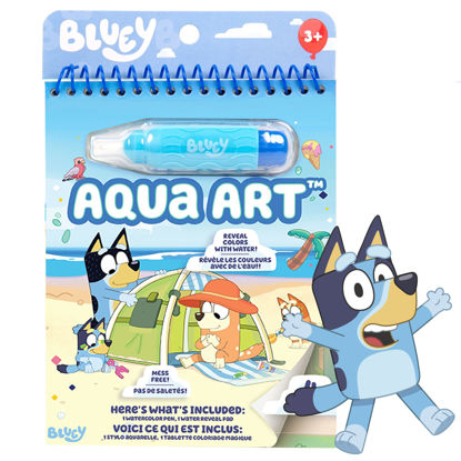 Picture of Bluey Aqua Art, Includes 4 Reusable Pages of Water Art & Water Pen, Color with Water Book, Water Reveal Activity Book, Paint with Water Books, Water Doodle Book, Reusable No-Mess Art Book