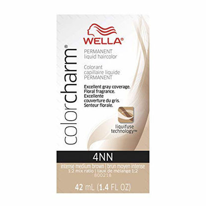 Picture of WELLA Color Charm Permanent Liquid Hair Color for Gray Coverage, 4NN Intense Med Brown