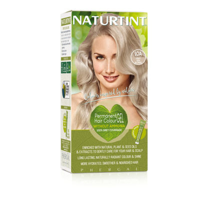 Picture of Naturtint Permanent Hair Color 10A Light Ash Blonde (Pack of 1), Ammonia Free, Vegan, Cruelty Free, up to 100% Gray Coverage, Long Lasting Results