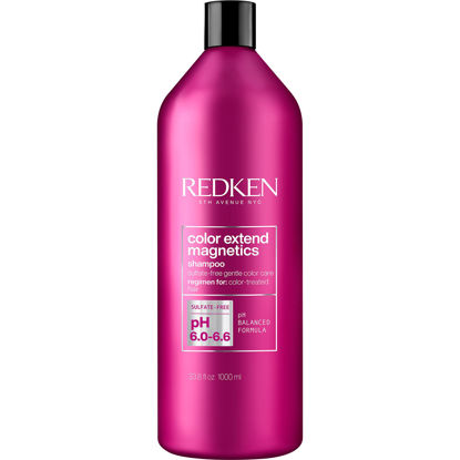 Picture of Redken Color Extend Magnetics Shampoo | For Color-Treated Hair | Gently Cleanses & Protects Color | With Amino Acid | Sulfate-Free | 33.8 Fl Oz