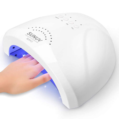 Picture of UV LED Nail Lamp, SUNUV Gel Nail Polish UV Light for Nails 48W UV Dryer with 3 Timers SUNone