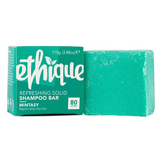 Picture of Ethique Mintasy - Refreshing Solid Shampoo Bar for Balanced to Dry & Damaged Hair - Vegan, Eco-Friendly, Plastic-Free, Cruelty-Free, 3.88 oz (Pack of 1)