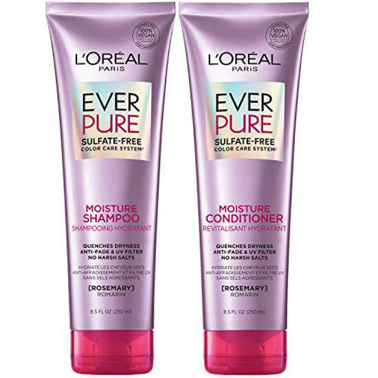 Picture of L'Oréal Paris EverPure Moisture Sulfate Free Shampoo and Conditioner for Color-Treated Hair, 8.5 Ounce (Set of 2)