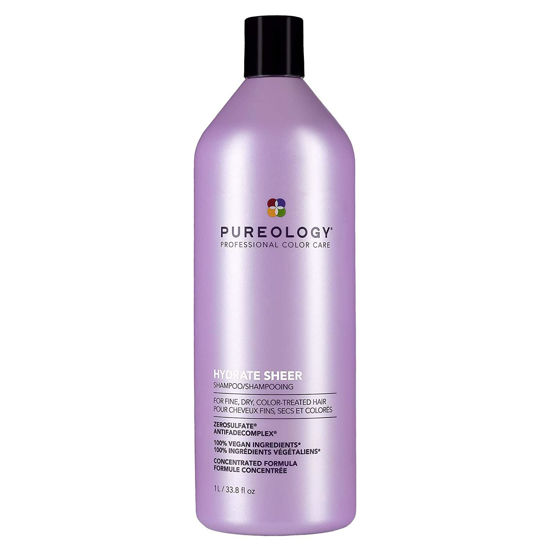 Picture of Pureology Hydrate Sheer Nourishing Shampoo | For Fine, Dry Color Treated Hair | Sulfate-Free | Silicone-Free | Vegan