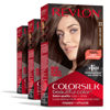 Picture of Revlon Permanent Hair Color, Permanent Brown Hair Dye, Colorsilk with 100% Gray Coverage, Ammonia-Free, Keratin and Amino Acids, Brown Shades (Pack of 3)