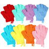 Picture of Bath Gloves,16 Pcs Exfoliating Bath Gloves,Body Scrub Gloves with Hanging Loop for Beauty Spa Massage Skin Shower Body Scrubber-8 Colors