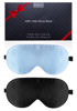 Picture of Silk Sleep Mask, 2 Packs 100% Real Natural Silk Eye Mask with Adjustable Straps, Eye Sleep Mask, BeeVines Summer Travel Eye Sleep Sunshade to Reduce Puffy Eyes (Black & Pastel Blue)