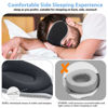 Picture of MZOO Luxury Sleep Mask for Back and Side Sleeper, 100% Block Out Light Sleeping Eye Mask for Women Men, Zero Eye Pressure 3D Contoured Night Blindfold, Breathable & Soft Eye Shade Cover Black