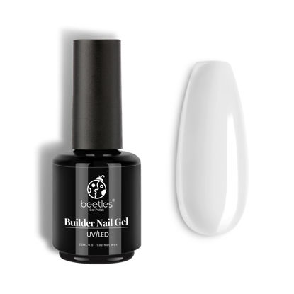 Picture of Beetles Gel Nail Polish Transparent Builder Nail Gel for Nails 5 in 1 Translucent White Color Jelly Builder Strengthener Cover Gel 15ML Hard Gel Extension Nail Gel, No Need Slip Solution