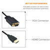 Picture of PeoTRIOL HDMI to VGA Cable, 1080P HDMI Male to VGA Male M/M Video Converter Cord VGA Adapter Compatible w/ HDMI Desktop, Laptop, DVD to 15 Pin D-SUB VGA HDTV Monitor Projector - 6Feet