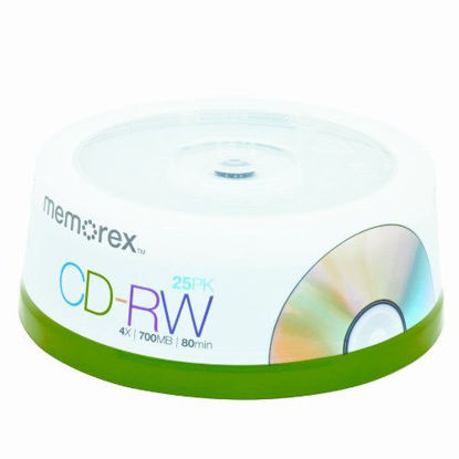 Picture of Memorex 4X 700 MB/80-Minute CD-RW Discs (25-Pack Spindle)