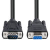 Picture of DTech 15ft COM Port Serial Cable Male to Female RS232 Extension 9 Pin Straight Through Cord