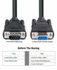 Picture of DTech 15ft COM Port Serial Cable Male to Female RS232 Extension 9 Pin Straight Through Cord